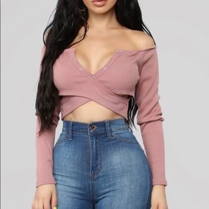 NWT - FN Take it or Leave it Long Sleeve Crop Top